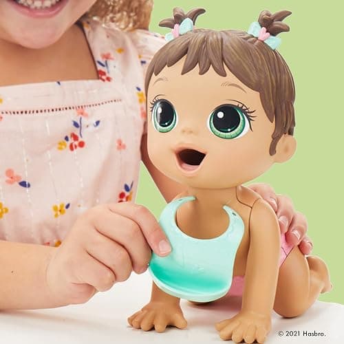 Baby Alive Lil Snacks Doll, Eats and Poops, Snack-Themed 8-Inch Baby Doll, Snack Box Mold, Toy for Kids Ages 3 and Up, Brown Hair thumbnail 9
