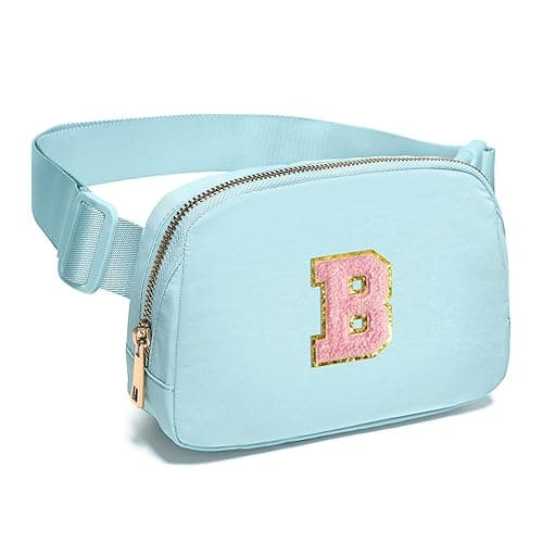 Gitus Gifts for 7 8 9 10 11 Year Old Girls Belt Bag Fanny Pack Crossbody Bags with Initial Letter Patch Birthday Gifts for Daughter Sister Friends Teen girls (Icing Blue-B) thumbnail 8