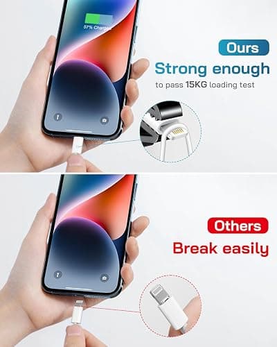 CXX Fast Charger for iPhone [3-Pack, MFi Certified], 20W USB-C PD Block with 6Ft Charging Cable Compatible with iPhone 14/13/12/11/Pro Max & iPad thumbnail 4