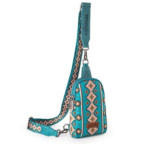 Wrangler Aztec Sling Bag - Southwest Crossbody Trendy Chest Bag - Image 1