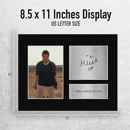 HWC Trading Millie Bobby Brown V2 Strange Hawkins Thing Gifts Printed Signed Autograph Picture for TV Show Fans - US Letter thumbnail 2
