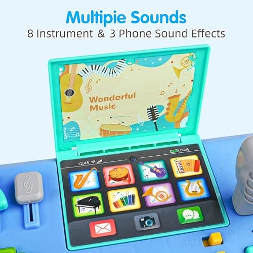 Baby DJ Table for Toddlers 1-3, Baby Musical Piano Toys 6-9-12-18 Months Toddler Activity Learning DJ Mixing Table with Music & Light Educational Toy for 1 Year Old Boy Girl First Birthday Infant Gift thumbnail 8