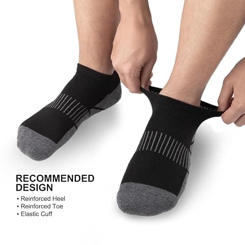 COOVAN Socks for Men Athletic Low Cut Sock with 12 Pairs,Ankle Socks Men Cushion 12 Pack Running Casual Sock thumbnail 3