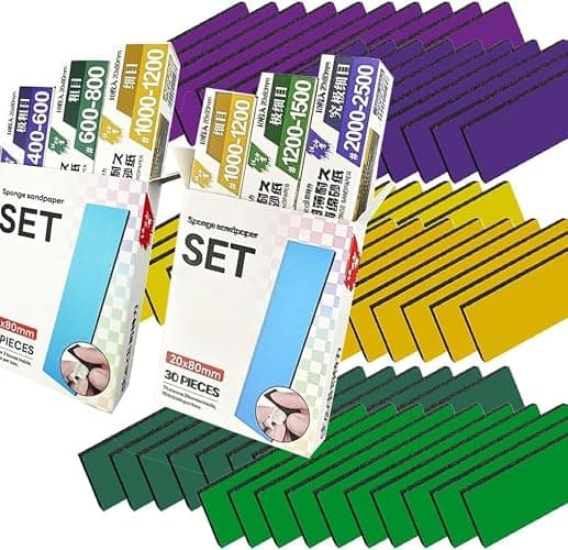 stedi Sanding Sponge Strips 60pcs, #400-600#600-800#1000-1200#1200-1500#2000-2500 Grit - Image 1