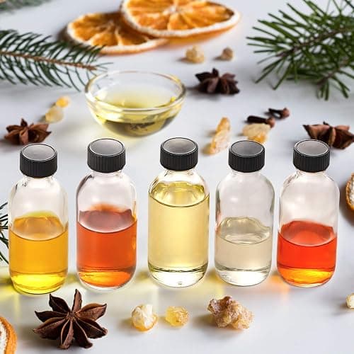 AOZITA 8 Pack, 2 oz Small Clear Glass Bottles w/Lid & 2 Funnels - 60ml Boston Shot Bottles for Health, Immunity, Potion, Wellness, Sample, Ginger, Juice - Mini Personal Care & Beauty Travel Bottle thumbnail 2