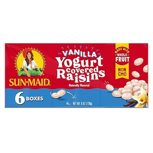 Sun-Maid Vanilla Yogurt Coated Raisins - (6 Pack) 1 oz Snack-Size Box - Yogurt Covered Dried Fruit for Lunches and Back To School Snacks thumbnail 11