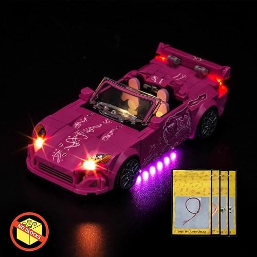 BrickBling LED Light Compatible with Lego Speed Champions 2 Fast 2 Furious Honda S2000 77241 - Not Come with Car thumbnail 2