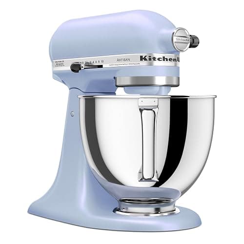 KitchenAid Artisan, 5-Qt Tilt Head Stand Mixer, KSM150PS, Blue Salt | Includes Pouring Shield for Mess-Free Mixing, 10 Speed Settings, Easily add Ingredients with the Tilt-Head Design thumbnail 3