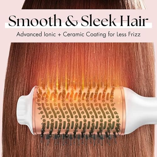 Hair Dryer/Hot Air Brush with Adjustable Temperature - for Styling Short, Medium & Long Hair - Women Hair Volumizer & Styler - Lily England Heated Hair Dryer thumbnail 3