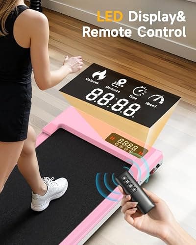 Walking Pad with Incline,Treadmill Pad 2.5 HP Quiet Under Desk Treadmills 8% Incline,330 lb Capacity Portable Walking Pad for Home and Office Walking thumbnail 6