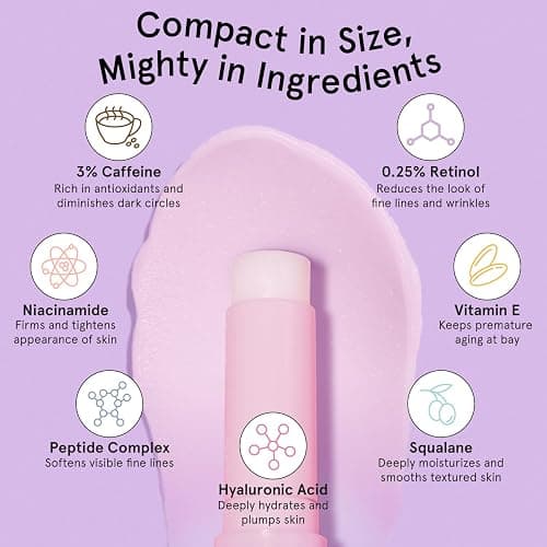 grace & stella - Retinol & Caffeine Eye Cream Stick - Under Eye Cream for Dark Circles, Anti-Aging, Puffiness, Wrinkles, Undereye Bags - Brightener with Niacinamide - Vegan Skincare (0.13 oz/3.5 g) thumbnail 4