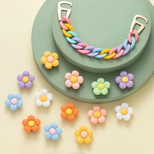 Kyleryns Flower Shoe Charms for Clog Sandals Bracelets Accessories Decoration, Summer Cute Daisy Shoes Charm for Adults Women Birthday Party Favor thumbnail 4