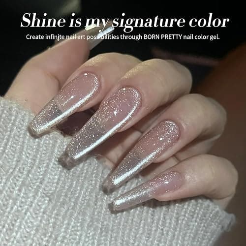 Born Pretty Cat Magnetic Eye Gel Nail Polish, Iridescent Glitter Super Shine NailGel Polish Soak Off Led Gel Polish Art Gel Manicure Nail Salon DIY Gifts 15ML thumbnail 7