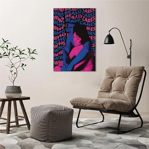 LaBdip Tv Girl Poster Who Really Cares Posters Album Cover Canvas Poster Wall Art Decor Print Picture Paintings for Living Room Bedroom Decoration Unframed 12x18inch thumbnail 2