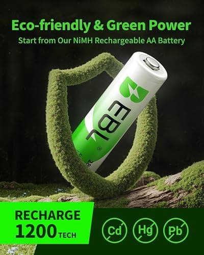 EBL Pack of 8 AA Batteries 2800mAh High Capacity Precharged Ni-MH AA Rechargeable Batteries thumbnail 5