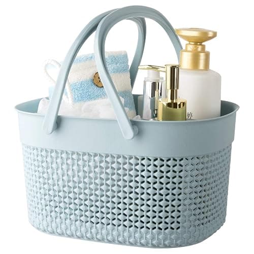 rejomiik Portable Shower Caddy Basket, Plastic Organizer Storage Tote with Handles Toiletry Bag Bin Box for Bathroom, College Dorm Room Essentials, Kitchen, Camp, Gym, Blue | Plastic, Organizer, Storage Tote, Toiletry Bag, Bin Box, for Bathroom, College Dorm Room Essentials, Kitchen, Camp, Gym - Image 1