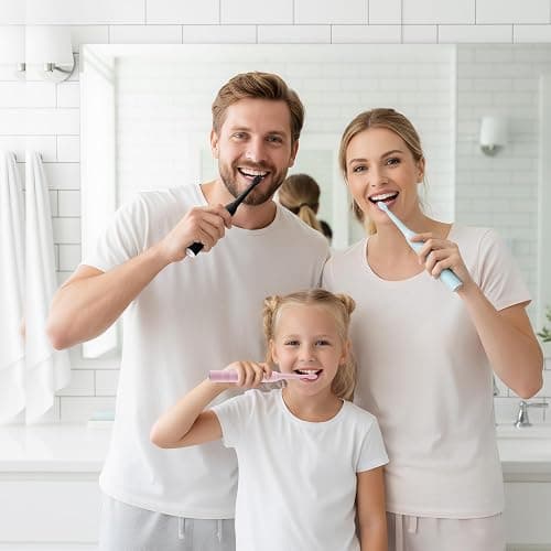 Yoomue Sonic Electric Toothbrush for Adults & Kids - 5 High-Performance Modes, 8 Replacement Heads, 2.5-Hour Fast Charge, Built-in Smart 2-Minute Timer, IPX7 Waterproof, 35Day Battery Life Light Blue thumbnail 8