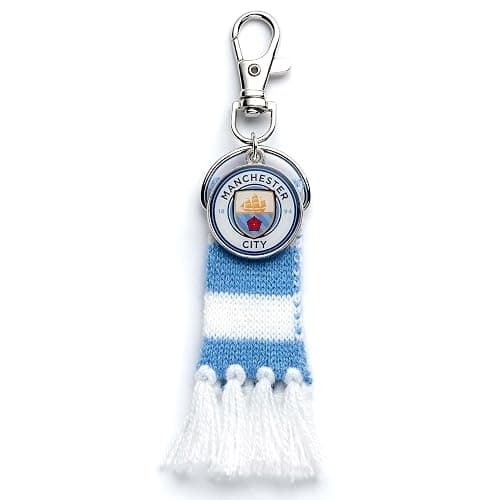 The Carat Shop Manchester City Football Club Blue Scarf and Logo Charm Backpack Hanger, Blue, One Size thumbnail 2