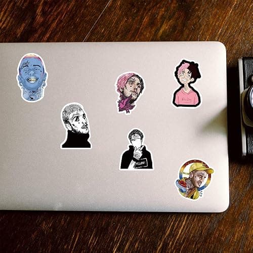 YEESACG - 100Pcs Lil Peep Vinyl Waterproof Stickers Pack | Cool Rapper Singer Aesthetic Trendy Stickers for Laptop,Water Bottles,Phone,Bumper,Skateboard,Car Decal Stickers for Adults Teens thumbnail 8