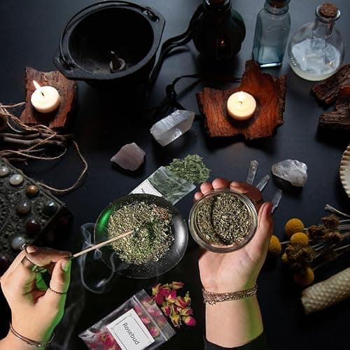 30 Pcs Herbs Premium Dried Flowers Apothecary Kit for Wiccan Supplies, Rituals & Manifestation, Beginner Witch Stuff (10g/Bag) thumbnail 2
