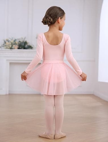 Mecceos Ballet Leotards Skirt and Tights Combo for Girls Toddler Dance Classical Gymnastics Leotard Dresses Tutu thumbnail 8