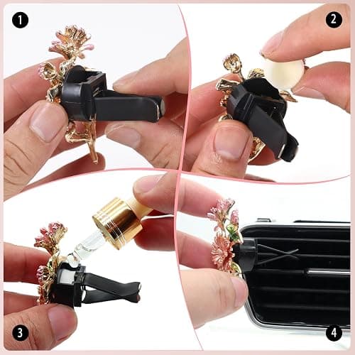 ORIESSE Black Spider Air Vent Clip Car Air Freshener Gothic Car Decor Cute Car Outlet Essential Oils and Perfume Diffuser Replaceable Scent Pads Teens Car Accessories thumbnail 6