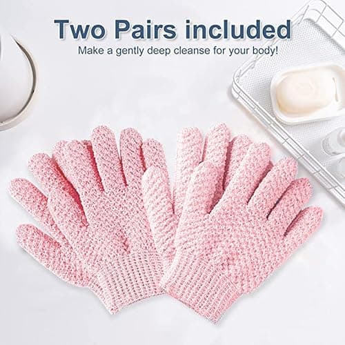 Yiclick Heavy Exfoliating Gloves, Exfoliating Body Scrubber for Bath Shower Exfoliation, Body Scrub Exfoliator for Dead Skin Remover, Exfoliate Sponge Loofah Washcloth Mitt Men Women thumbnail 7