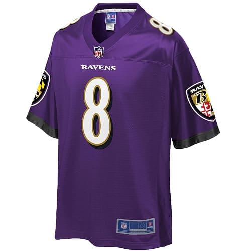 NFL PRO LINE Men's Lamar Jackson Purple Baltimore Ravens Team Jersey thumbnail 2