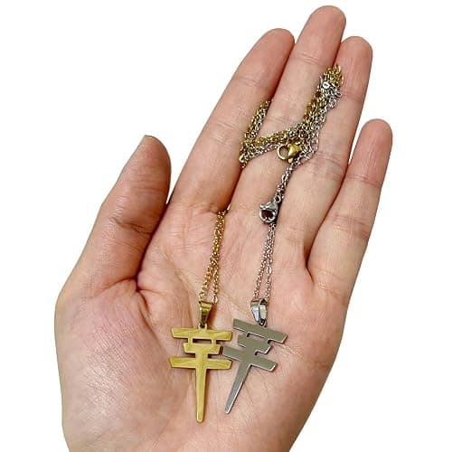 BTREEFLO Tokio Hotel Necklace 2 Pcs Rock Roll Necklace Stainless Steel Tokyo Hotel Merch for Men Women Tokio Hotel Pendant Jewelry Music Fans thumbnail 4