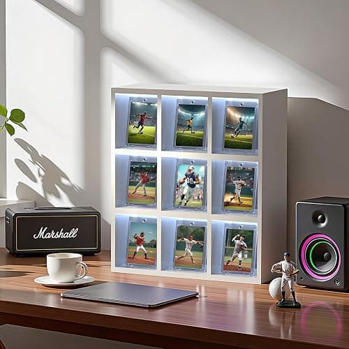Skyhill 102ct Magnetic Card Holders, 35pt Acrylic One Touch Card Holder with Extra 102 Protective Sleeves, U-V Protection& Waterproof Hard Plastic Card Protectors for Trading Cards, Sports, Game Cards thumbnail 2