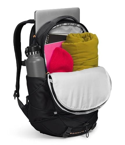 THE NORTH FACE Women's Borealis Luxe Commuter Laptop Backpack, TNF Black/Burnt Coral Metallic-NPF, One Size thumbnail 5