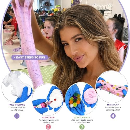 DIY Squishy Making Kit, Stress Ball Making Kit with 10 TPR Skins, 14 Fillers, 14 oz Slime & 7 oz Clay, Make Your Own Squishies, ASMR Sensory Craft Kit, Self-Care Gift for Adults thumbnail 4