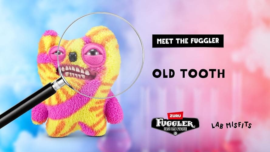 Fuggler Laboratory Misfits by ZURU Funny Ugly Monster, Plush, Collectible, Silly, Toy (Old Tooth) thumbnail 7