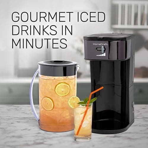 Homecraft 3-Quart Iced Coffee and Tea Maker with Filter Basket, Flavor Enhancer, Adjustable Brew Strength, Black thumbnail 7