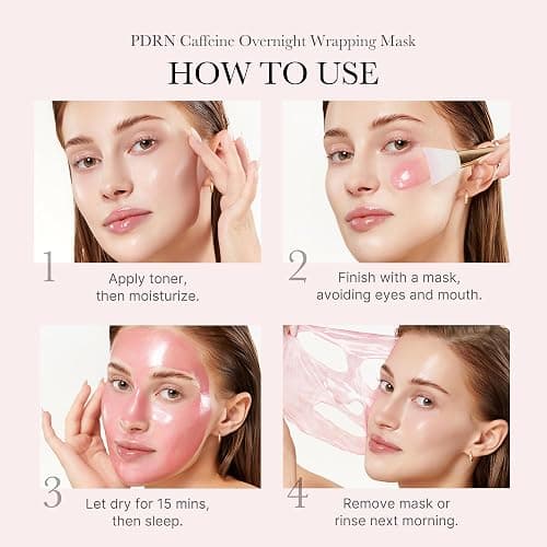 medicube Wrapping Mask PDRN Caffeine - Overnight Peel Off Facial Mask | Caffeine & Collagen for Glass Skin & Face Contour Support - Firming, Depuffing & Hydration, Korean Skin Care, 2.53 fl.oz thumbnail 5