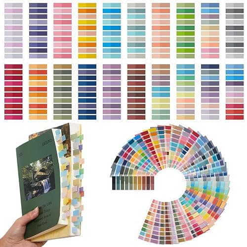 ReliThick 8000 Pcs Annotation tabs Sticky Tabs for Books Transparent Sticky Notes 40 Light Color Writable Page Markers Book Flags Strip for Annotating Reading Supplies Bookish Gift - Image 1
