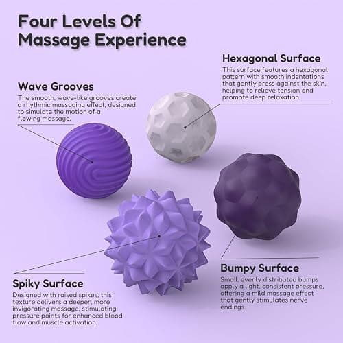 Magnetic Fidget Balls Toys (8PCS), Weighted Texture Tactile Sensory Fidget Balls, Stress Anxiety Relief Toys for Fingers Hands, Pain Stimming Tools for Adults & Teens with Autism (Purple) thumbnail 3