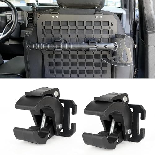 GEARZONE Quick Release Clamp Shovel Mount for MOLLE Panel Attachments for Tactical Backpack MOLLE Bag Molle Attachments for Shovel, Axe, and Tools, 2-Pack - Image 1