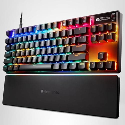 SteelSeries Apex Pro TKL Gen 3 OmniPoint 3.0 HyperMagnetic Switches — Adjustable Actuation — Rapid Trigger — Game-Ready Presets — Protection Mode — Rapid Tap/SOCD — OLED — RGB — PBT Keycaps — USB-C thumbnail 7