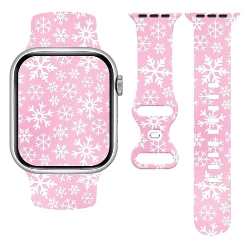 Christmas Watch Band Compatible with Apple Watch 38/40/41/42/44/45/49mm Silicone Adjustable Replacement for All Series - Image 1
