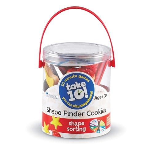 Learning Resources Take 10 Shape Finder Cookies, Early Vocabulary Skills, Gross and Fine Motor Skills, Ages 3 and Up thumbnail 3