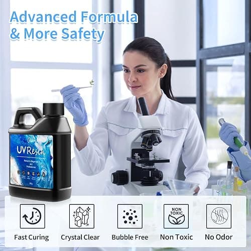OSBANG UV Resin Kit with Light-250g, Clear Hard Type for Beginners and Professionals, UV Resin Kit for Jewelry Making, DIY Craft, Decor thumbnail 5