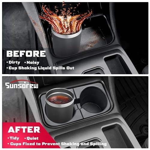 Sunsdrew Cup Holder Inserts for 2005-2017 Toyota Tacoma-Durable Car Cup Holder Replacement Accessories for Front Drink Holder-Fits OEM 66991-04012,66992-04012 thumbnail 7
