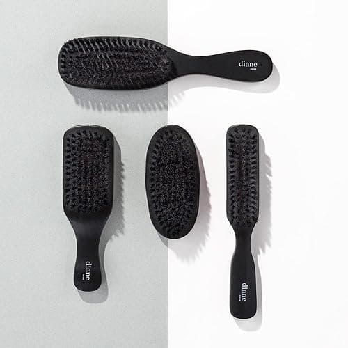 Diane Boar Bristle Brush for Men and Women - Fine to Medium Hair Styling, Wave Styles, Smoothing, Soft Scalp, Club Handle thumbnail 4