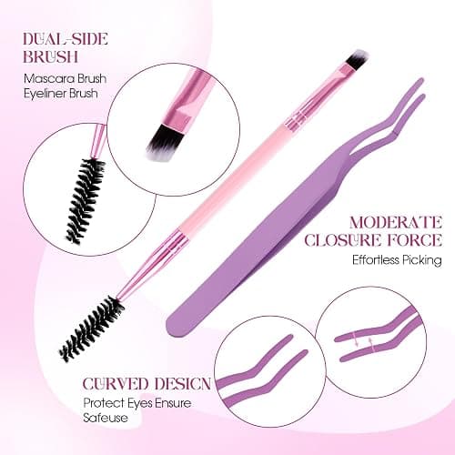 Wendy Lash Clusters Kit Packs: 980-Pcs, 60D, 80D, 80D, 100D, D Curl, 10-18mm Mixed, Cat Eye, Soft, Natural, Fluffy, DIY Eyelash, Individual, Fake Lashes, Bulk Pack thumbnail 7