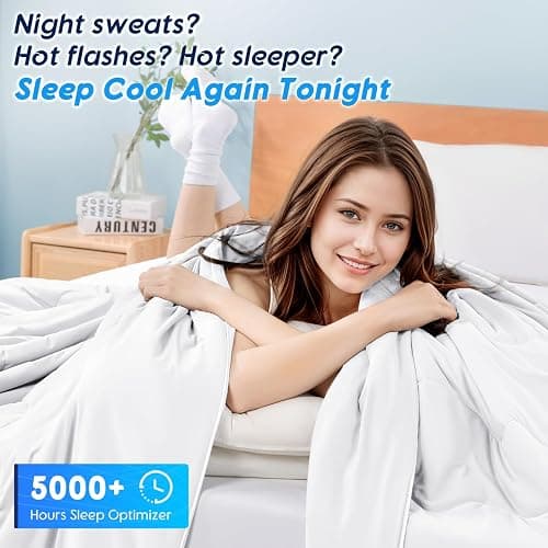 Gehtmnl Cooling Blanket for Hot Sleepers & Night Sweats – Cooling Comforter, Breathable Lightweight Double-Sided Summer Bedding, Breathable Soft All Season (Arctic White, Queen(90"x90")) thumbnail 4
