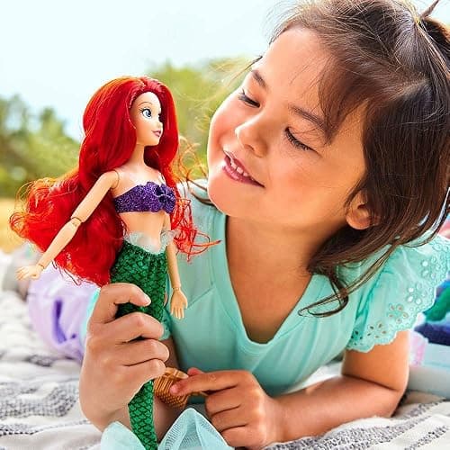 Disney Store Official Disney Princess Classic Doll (Ariel from The Little Mermaid), 11 Inches, Includes Brush with Molded Details, Fully Posable Toy in Classic Outfit - Disney Princess Toys for Girls thumbnail 2