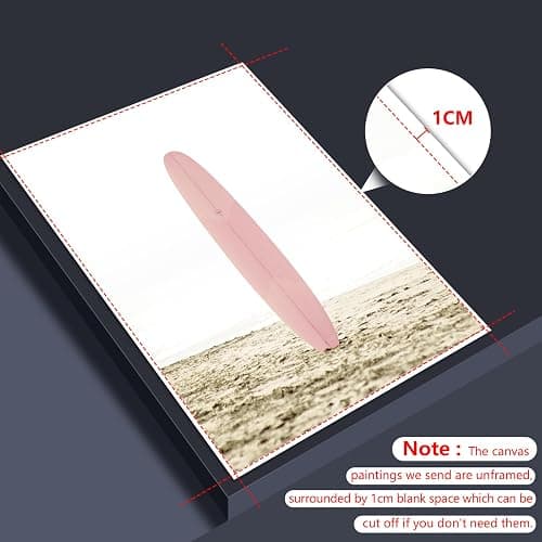 mifyuibytr Set of 6 Beach Canvas Wall Art, 12x16in Tropical Summer Ocean Coastal Posters, Preppy Gallery Beach Prints, Girly Nautical Surfboard Bus Room Decor, California Beachy Pictures Unframed thumbnail 3
