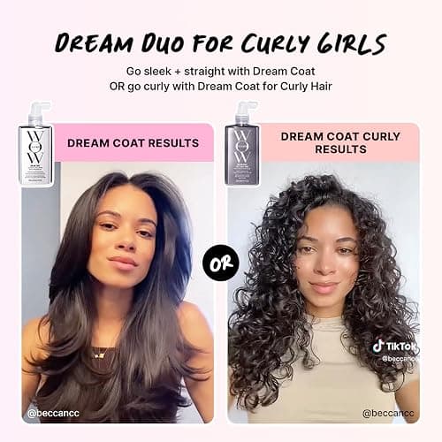 COLOR WOW Dream Duo for Curly Hair- Switch up your style from curly to straight and back again. Featuring DREAM COAT and DREAM COAT CURLY with advanced frizz control + heat protectants for glossy hair thumbnail 3