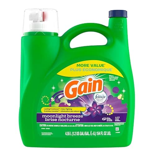 Gain Liquid Laundry Detergent with Odor Defense, Moonlight Breeze Scent, Laundry Soap For HE Washing Machines, 132 fl oz, 100 Loads (Packaging May Vary) thumbnail 11